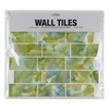 Cheap Peel And Stick Diy Backsplash Gel Sticker Fancy Mosaic Wall Design Self Adhesive Wallpaper Green Brick Tiles For Kitchen