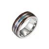 Jewelry Wholesale Simple Designs Free Lasering Logo 8mm Wooden Pattern Finger Mens Rings