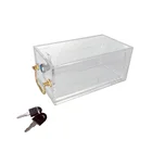Poker Chips Clear Acrylic Poker Cards Dealer Button Chips Drawer Case With Handle