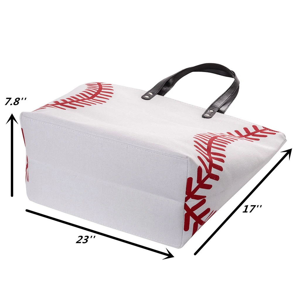 customized black white yellow baseball canvas tote bag extra
