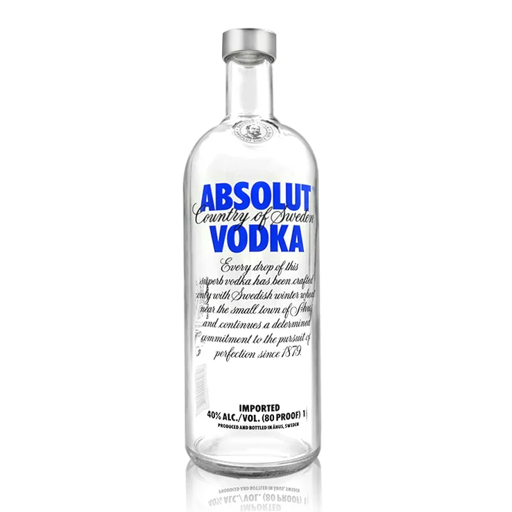 absolute vodka design 500ml 750ml 1000ml empty vodka liquor
