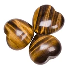 Festival Gift Souvenir Natural Undrilled Yellow Tiger Eye Stone Heart