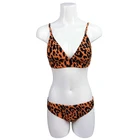 China factory wholesale sexy leopard print women swimwear beachwear set sexy bikini