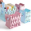 Telescopic folding student use bookend metal book stand