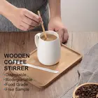 Round Wood Tea Birch Coffee Stirrer Stir Stick In Individual Packaging