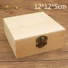 Wood Wooden Jewelry Storage Box DIY Manual Square Wooden Box Can Be Painted For Decoration