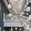 Engineering one-stop customized design modern style lobby hotel crystal large led pendant light