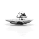 Custom 3D Alloy Enameled Skull Clown Die Cast Lapel Pins with Antique Pewter Finishing