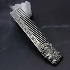 Lice Hair Engraved Stainless Steel Lice Comb Portable Hair Beard Comb For Men