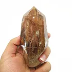 Factory Price Gemstone Natural Rutilated Quartz Reiki Crystal Points Tourmaline Stone Points