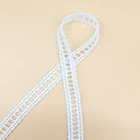 Ladder Eyelet Lace Ribbon For Clothing Decoration 9mm Custom Guipure Chemical Lace Trim
