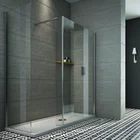 8mm 10mm 12mm clear and frosted opaque safety edge tempered glass bathroom door