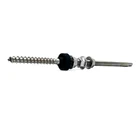 SUS304 Male Female 1.25mm Pitch Ended Screws Tapping Double Sided Screw Torx Machine Bolts Solar Hanger Bolt