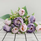 China factory sales artificial 10 head tea rose flowers living room decoration artificial rose bouquet