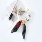 Wholesale design print square silk bandana custom logo scarf silk scarf fabric, decor bag scarf