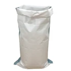 pp bolsa de alimento de harina blue string white color packing rice flour fertilizer pp woven bag