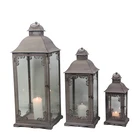 Set of 3 big size antique wedding candle lantern