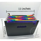 Amazon Colorful A4 PP Plastic 24 Pockets accordion Expanding File Folder Organizer Case Bag