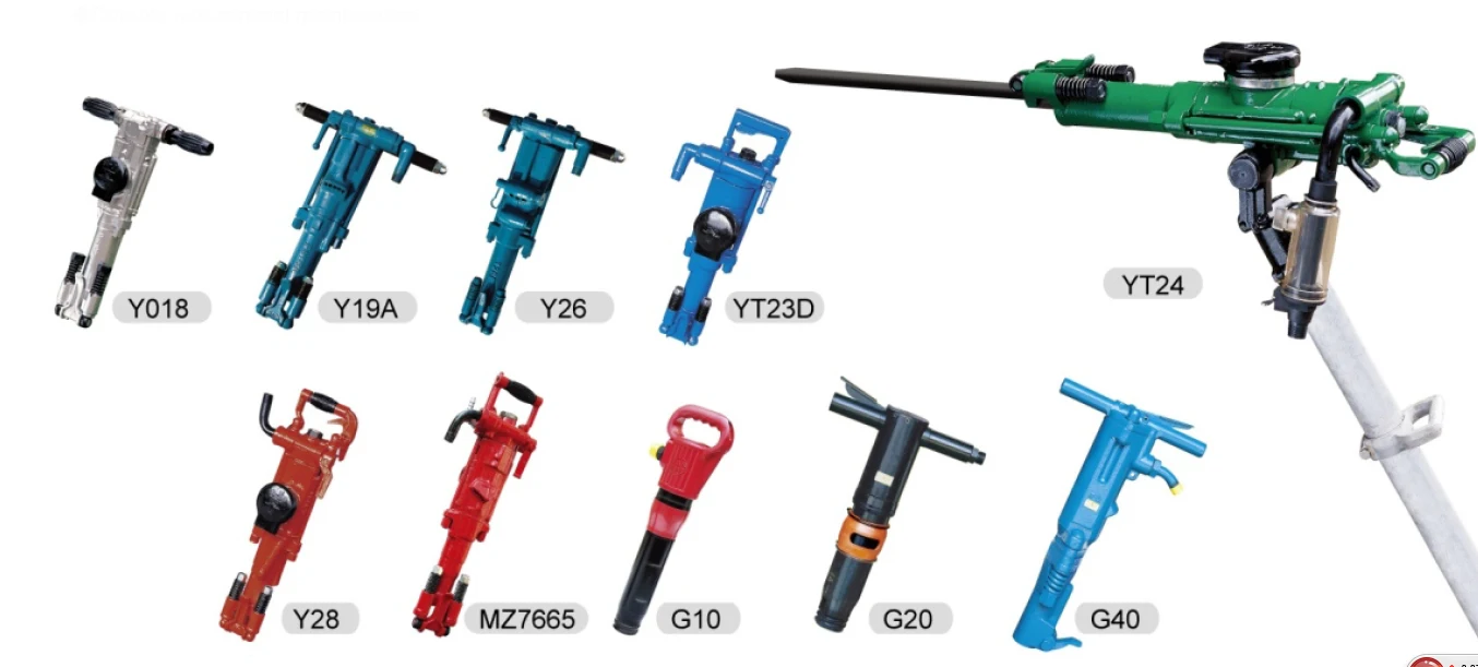 High quality Mining Tool YT24 Hand Held Pneumatic Air Leg Rock Drill For Sale