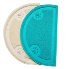 Factory produced SCCP free litter catcher mat pvc eco friendly pet mat with cute paws