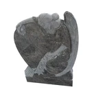 Himalayan blue Granite Angel Weeping Angel Headstone with Vase for Gravestone