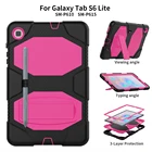 Shockproof rugged silicone tablet case for samsung tab s6 lite 10.4 2020 cover with built-in kickstand