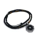 Handmade fashion custom logo pendant beads necklace men