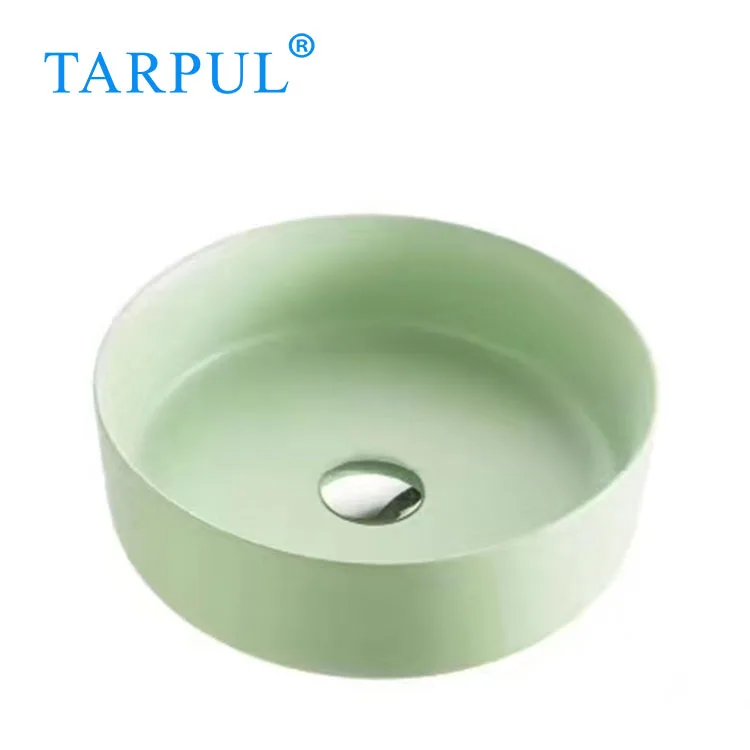 China Hot Selling Popular Style Round Bathroom Ceramic Noble Matte Glaze Vanity Art Basin