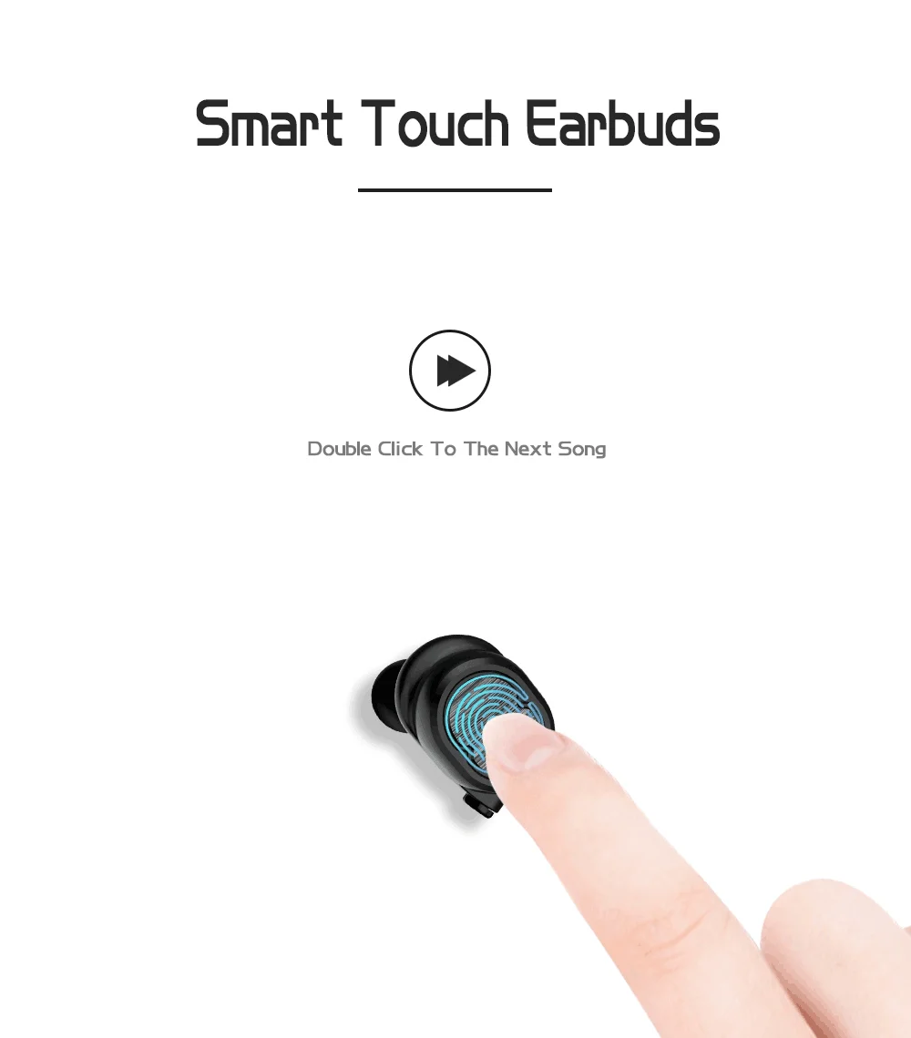 2019 hot selling TWS-X6 noise cancelling single earphone touching control wireless earbud with charging case - ANKUX.COM