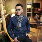 Acrylic Scarf Acrylicscarf Pattern Custom Winter Men's Acrylic Striped Scarf Soft Knitted Scarf For Man