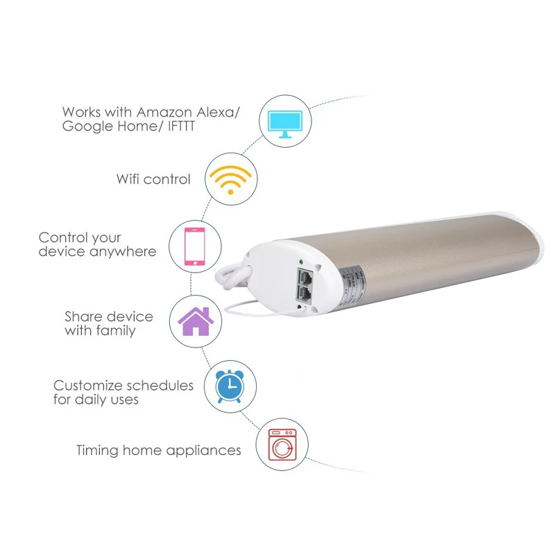 Electric TUYA Alexa Google Home Control WiFi Curtain track Smart Curtain electric curtain - ANKUX.COM