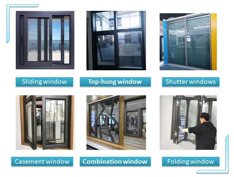 China wholesale double steel folding awning roof casement shutters sliding glass curtain aluminum window price