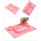 2019 Dishwasher Safe Rectangle 100% Silicone Baby Placemat Plate Unbreakable Kids Bowl