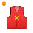 Summer Reflective Red Mesh Construction LED Work Safety Vest