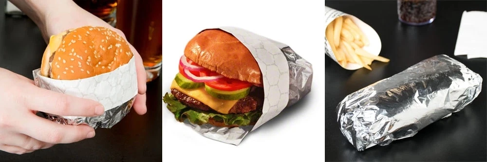 Custom Logo Printed  hamburger packaging paper