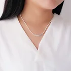 Gift Jewelry Chain and Necklace Custom Sterling Silver Jewelry Adjustable Letter Necklace Clavicle Chain Necklace Women