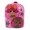 Large kids girls school book shoulder glitter sequin backpack bag
