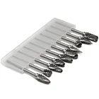 10pcs 3*6mm Double Cut Tungsten Metal Carving Drilling Polishing Bits Carbide Rotary burr Set for Die Grinder