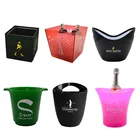 Cheap customized various plastic ps pp light led ice bucket