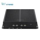 6 RS232 Ports Dual LAN Mini PC Quad Core Processor J1900 Fanless Mini Computer