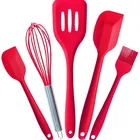 kitchen Utensil Set Silicone Scraper Mixing Knife Baking Tools 5 Piece Set Cake Tools Spatula Set