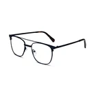 Stylish premium all face shape match optical round double bridge glasses metal frames