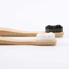 Black And White Mini Bamboo Toothbrush For Kids