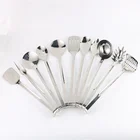 11pcs Stainless Steel Kitchen Utensil Set With Hook Handle-Cooking Tool
