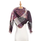 2019 winter high quality solid color imitated cashmere scarf women shawl scarf women tassel scarf