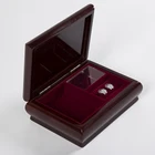 Antique Foldable Storage burgundy imported wooden jewelry boxes