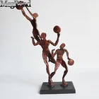 Cast iron antique metal basketball player home decor for living room