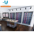 Cellphone Store Display Fixture Cell Phone Accessories Retail Display Stand Cell Phone Wall Showcase