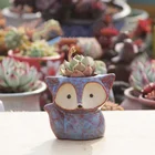 Wholesale Ceramic Purple Color Fox Shape Succulent Flower Thumb Pot