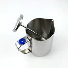Stainless Steel Thermometer Coffee Milk Pitcher Jug